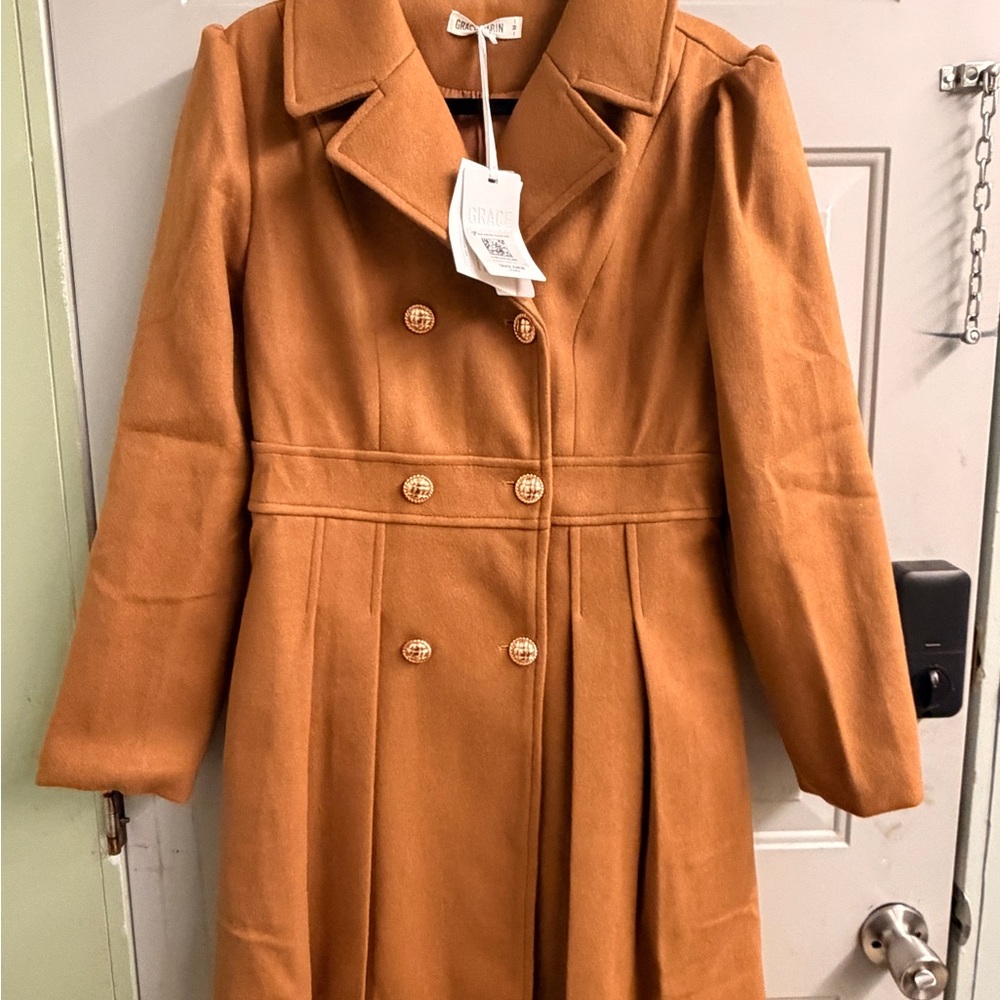 Grace Karin Camel Coat